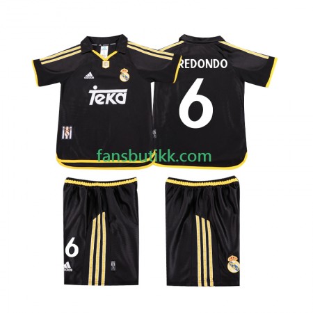 Fotballdrakt Real Madrid REDONDO 6 1999 2001 Barn Retro Bortetrøye Kortermet